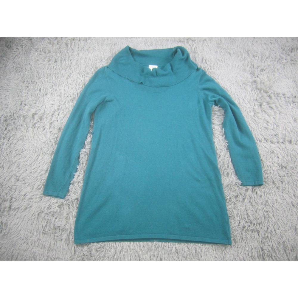 Motherhood Maternity Dress Womens XL Green Cowl Neck Dress Knit Long‎ Sleeve
